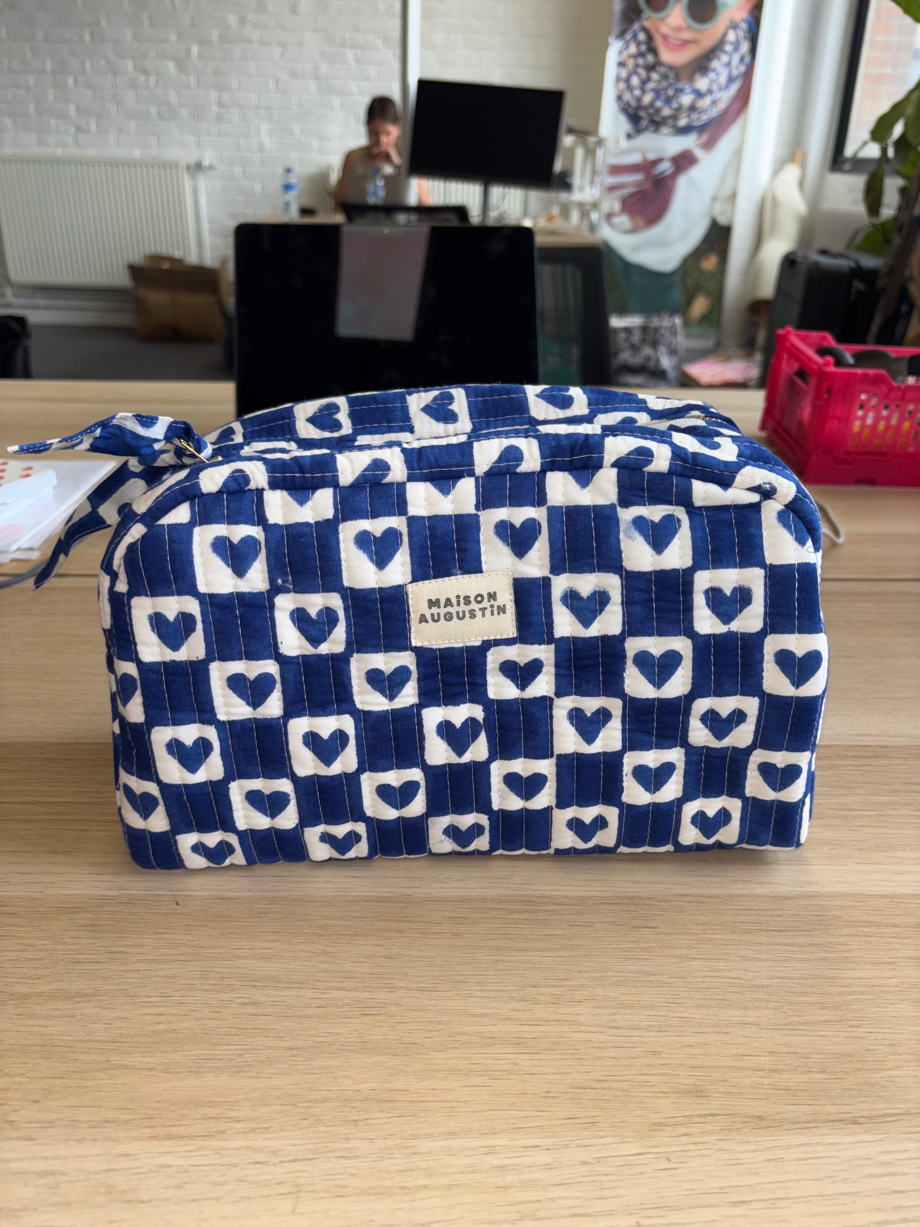 Trousse de toilette Damier Bleu