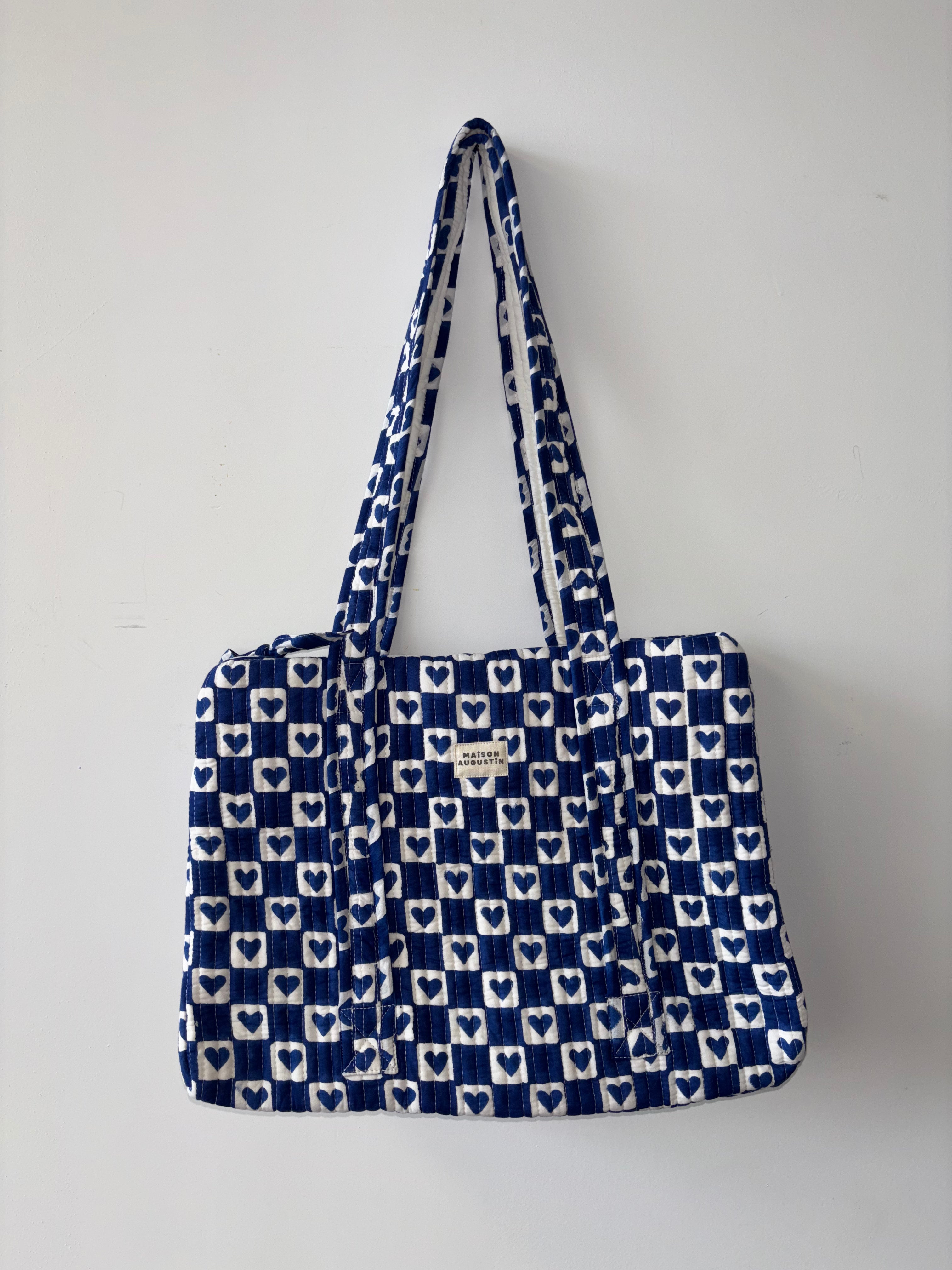 Sac Week end Damier Bleu