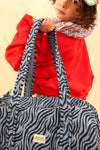 Sac Week end  Zebre Indigo