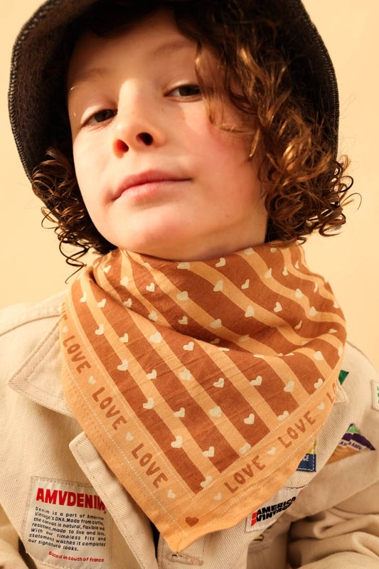 Foulard Adulte Love Beige