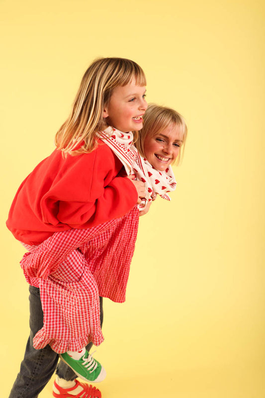Duo Foulard Matchy Matchy 1 grand et 1 petit Love cherry