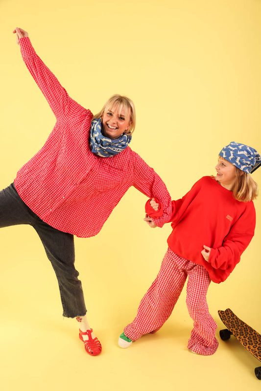 Duo Foulard Matchy Matchy 1 grand et 1 petit Teckel blue