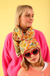 Foulard Bébé Enfant Floral ocre