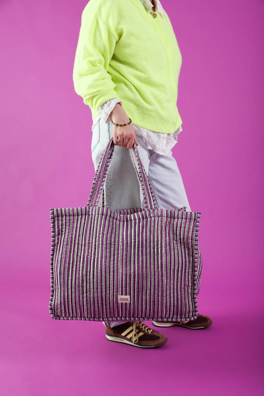 Cabas Stripe Purple