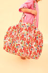 Sac Week end Floral rose