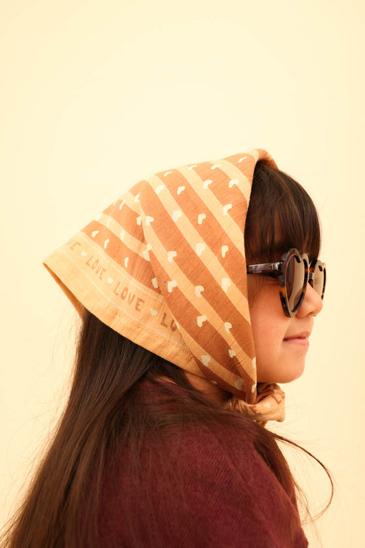 Foulard Bébé Enfant Love Beige