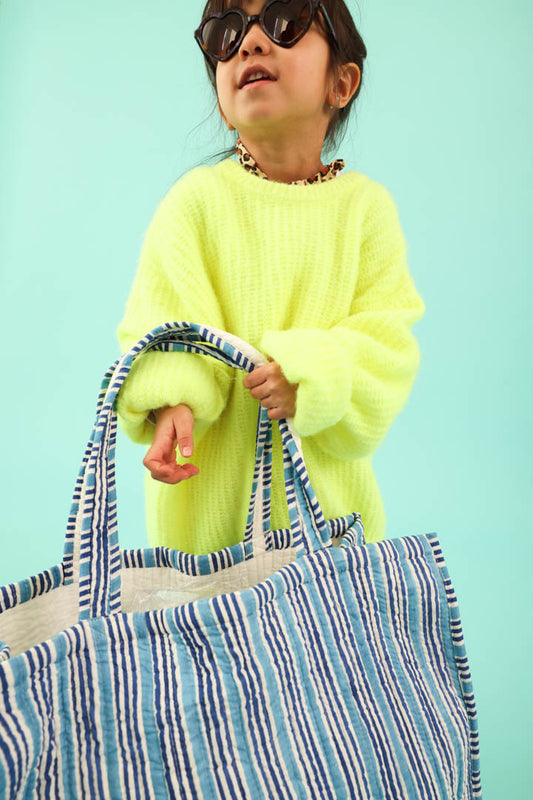 Cabas Stripe  Bleu