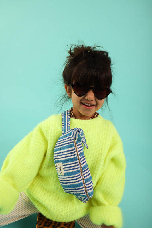 Sac Banane Kids Stripe Bleu