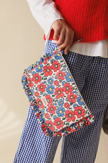 Grande Pochette Flower corail