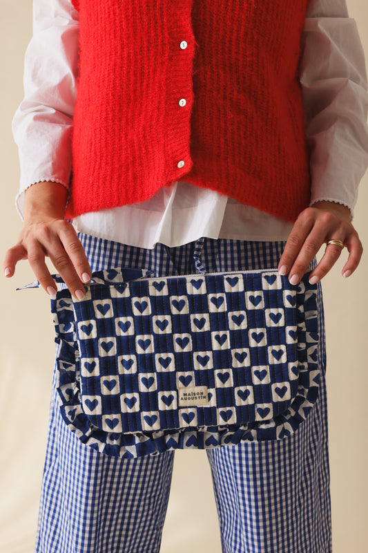 Grande Pochette Damier Bleu
