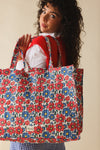 Cabas Flower corail