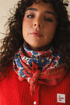 Foulard Adulte Flower corail