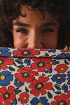 Duo Foulard Matchy Matchy 1 grand et 1 petit Flower corail