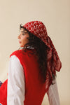 Foulard Adulte Coeur Rubis 100 cm