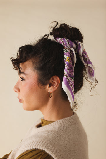 Foulard Bébé Enfant Floral lilas
