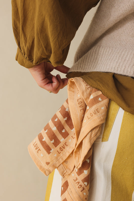 Foulard Bébé Enfant Love Beige