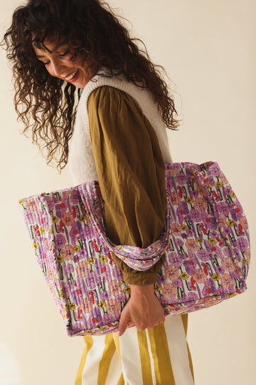 Cabas Floral lilas
