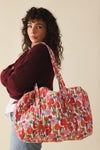 Sac Week end Floral rose