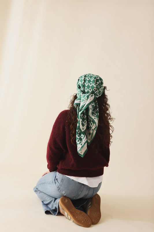 Foulard Adulte Coeur Sapin 100cm