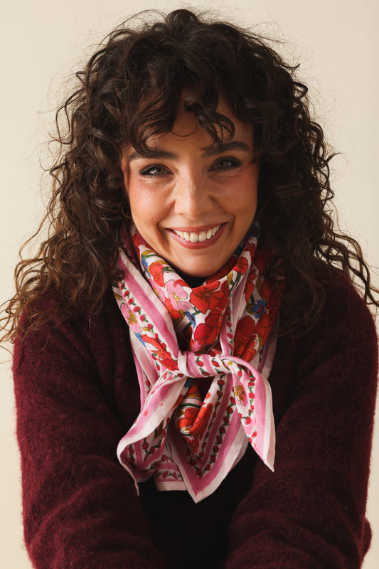 Foulard Adulte Floral rose