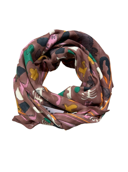 Foulard Adulte Dino Caramel 100 cm