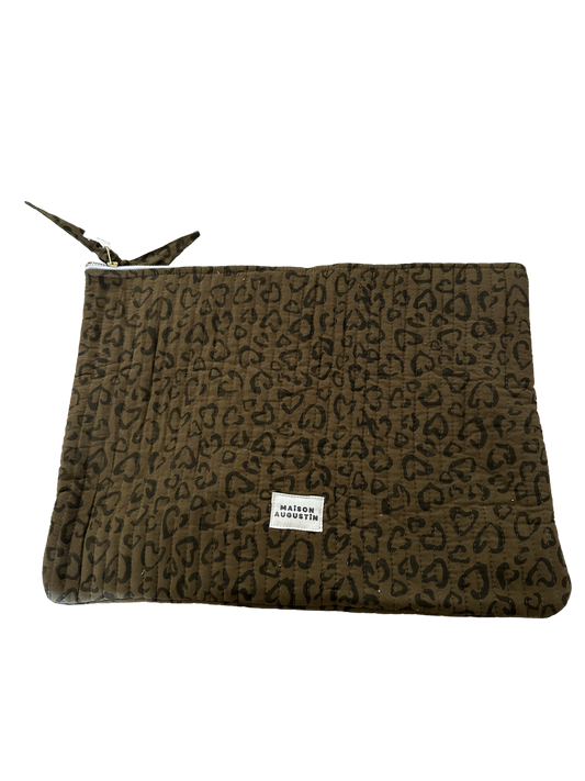 Housse ordinateur LEO KAKI