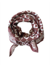 Foulard Adulte Coeur Prune 100 cm
