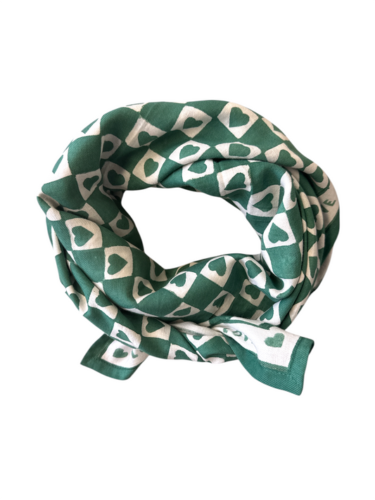 Foulard Adulte Coeur Sapin 100cm