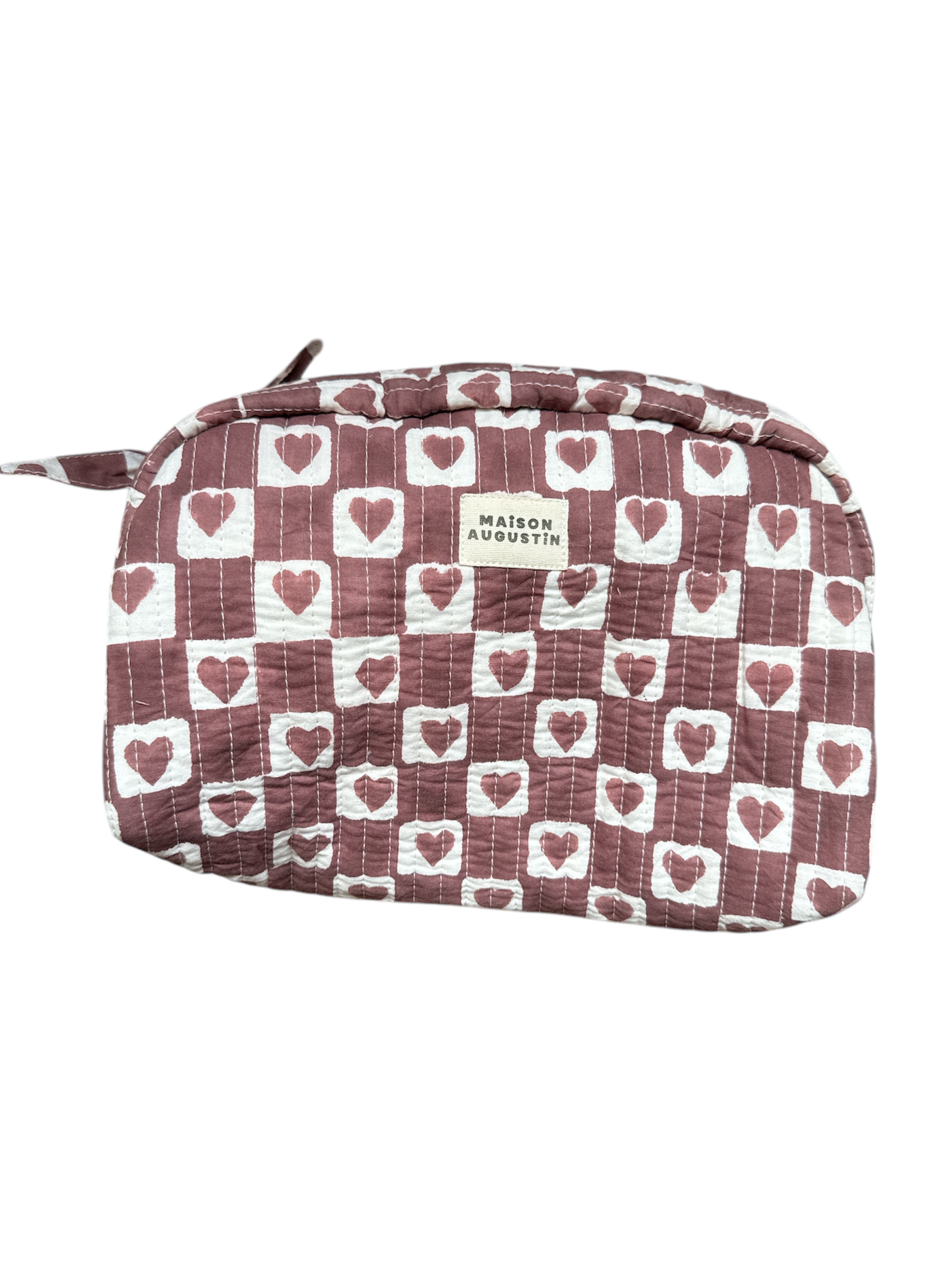 Trousse de toilette Coeur Prune