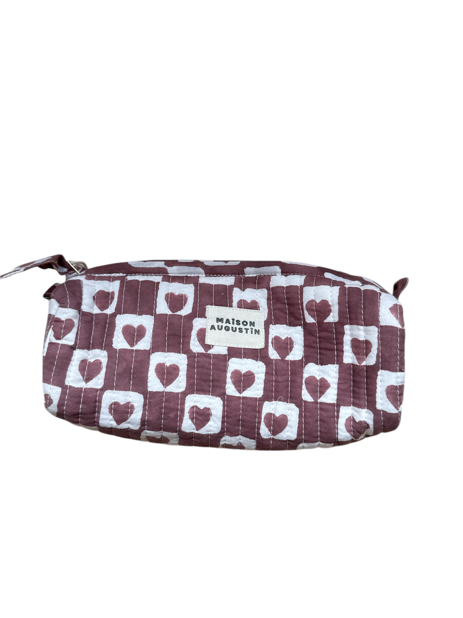 Trousse Ecolier Coeur Prune