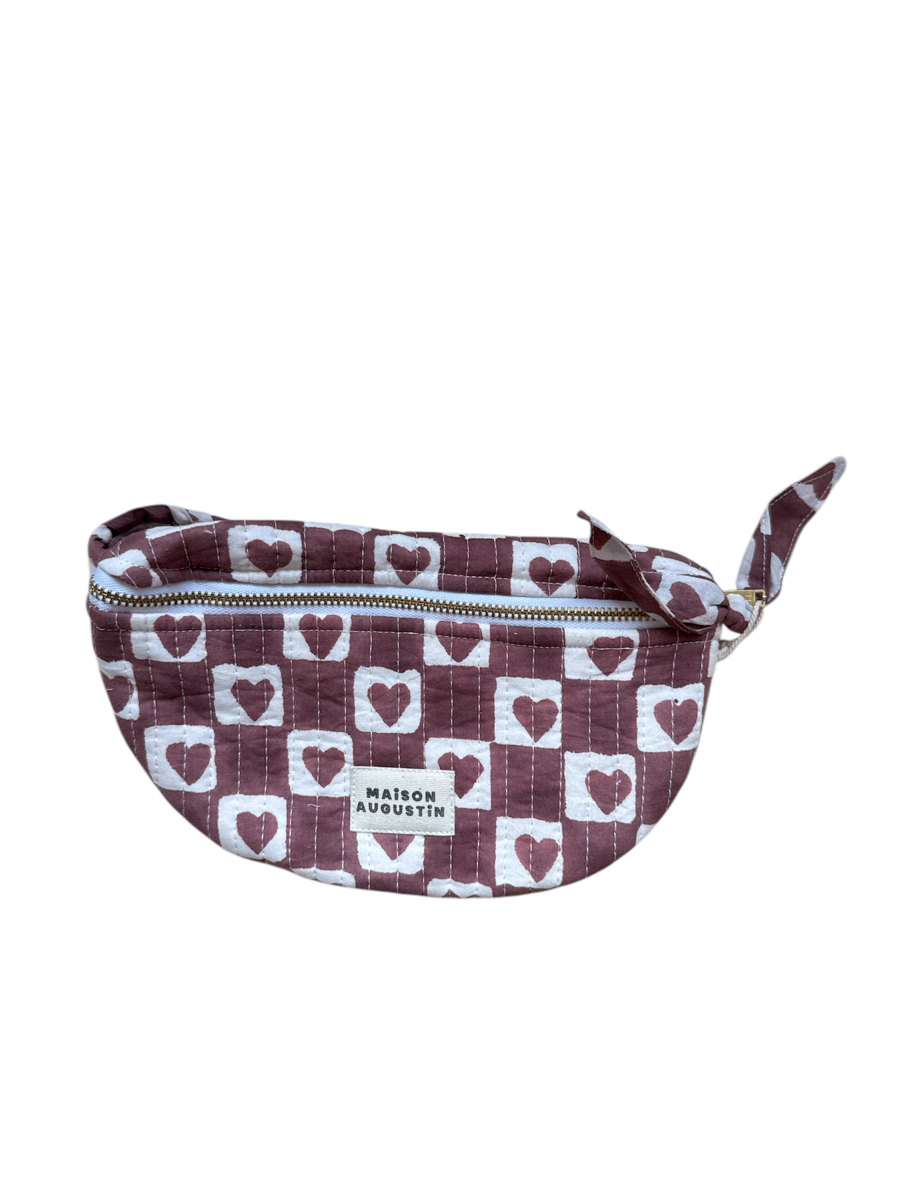 Sac Banane Kids Coeur Prune