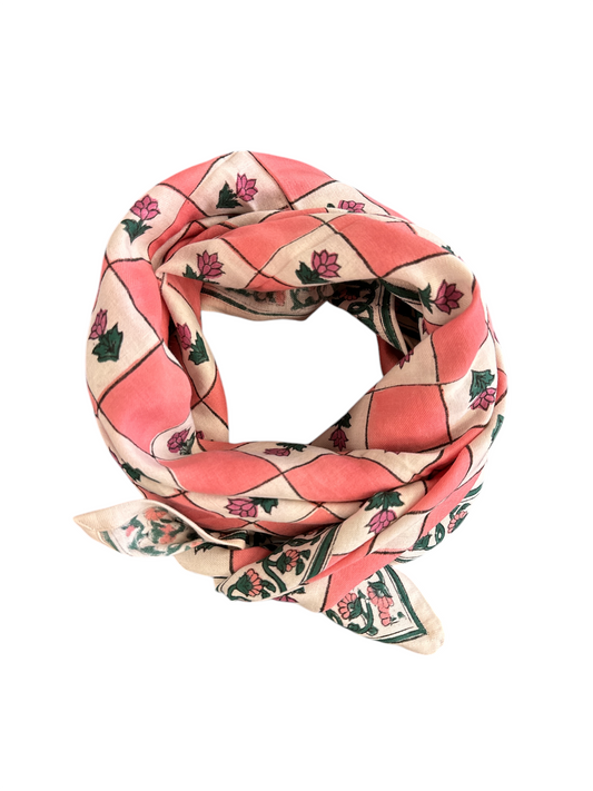Foulard Adulte Flo Pink 100 cm
