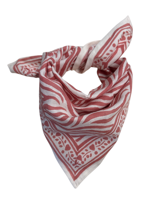 Foulard Bébé Enfant Zèbre Rose 50cm