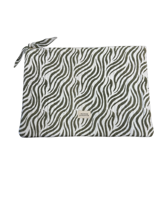 Housse ordinateur Zebre Kaki