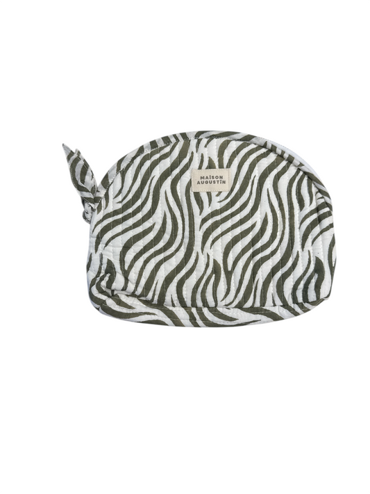 Trousse Make up Zebre Kaki