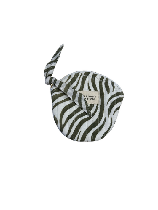 Porte Monnaie Zebre kaki