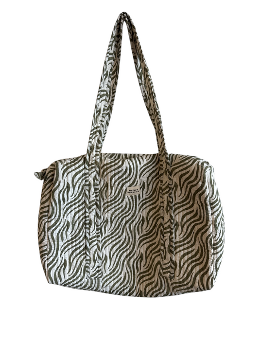 Sac Week end Zebre Kaki