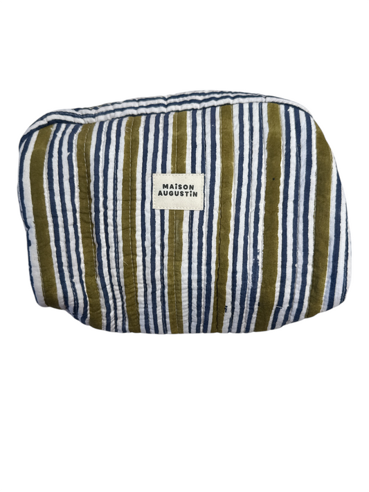 Trousse de toilette Stripe Kaki