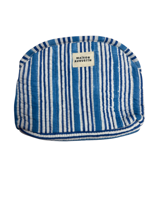 Trousse Make up Stripe Bleu