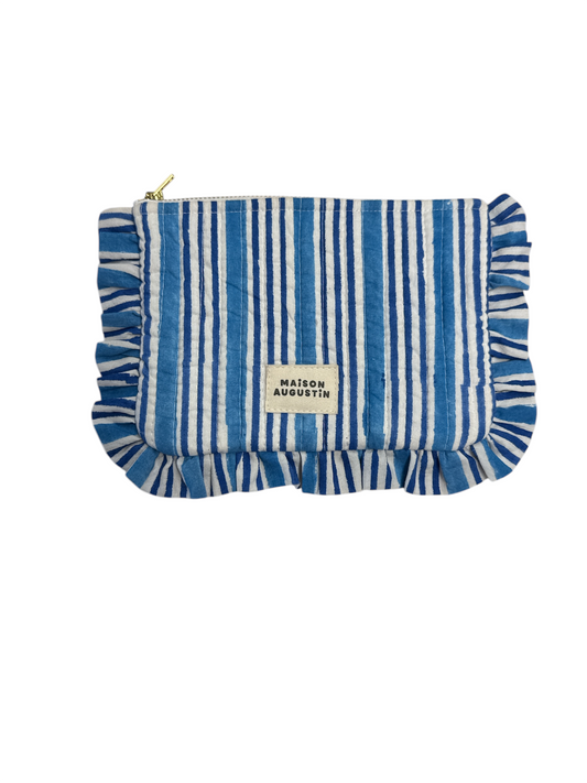 Petite Pochette Stripe Bleu
