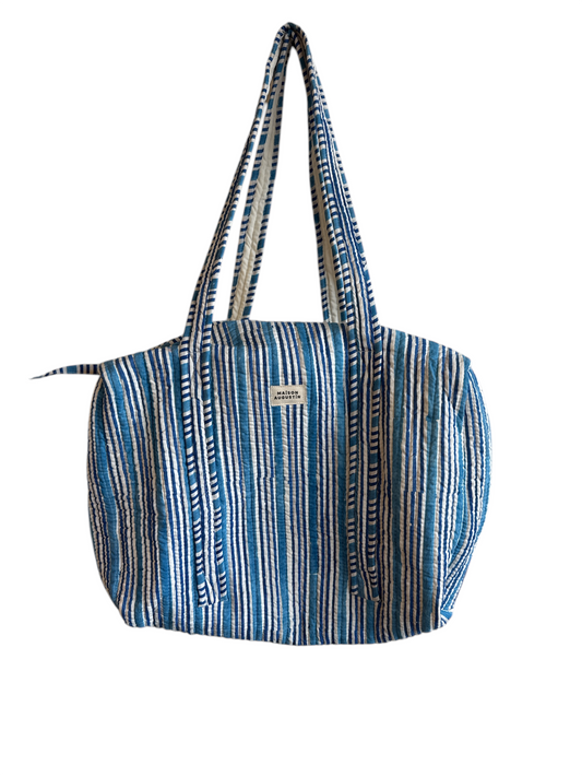 Sac Week end Stripe Bleu