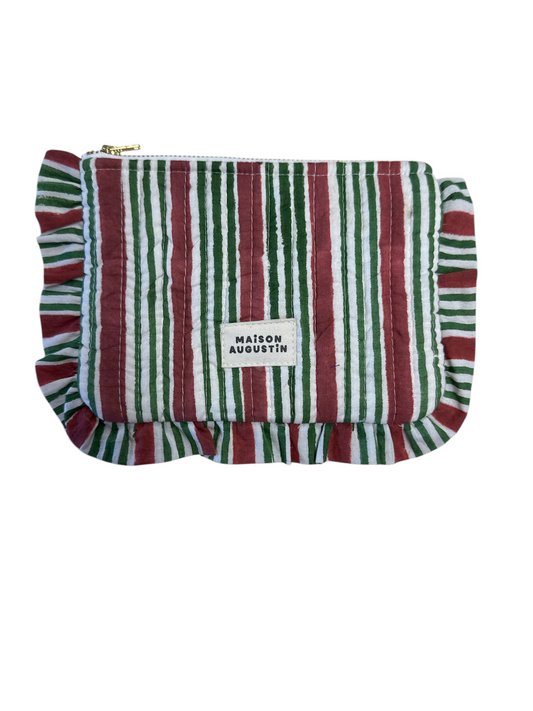 Petite Pochette Stripe Brique