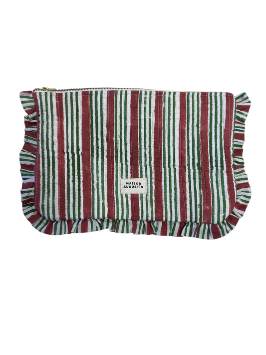 Grande Pochette Stripe Brique