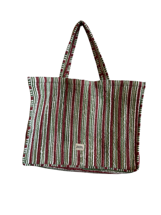 Cabas Stripe Brique