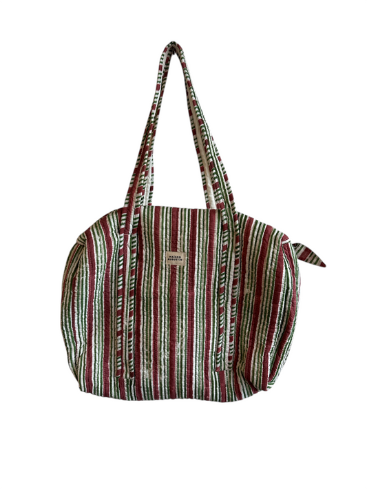 Sac Week end  Stripe Brique