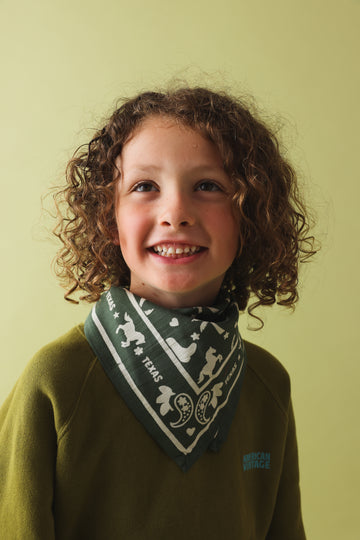 Foulard Bébé Enfant Cow-boy vert