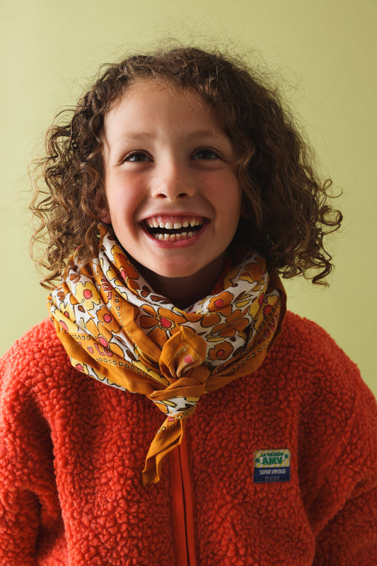 Foulard Adulte Flower doré