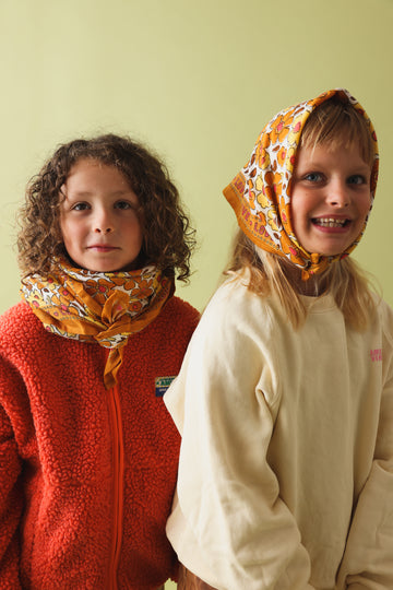 Duo Foulard Matchy Matchy 1 grand et 1 petit Flower doré