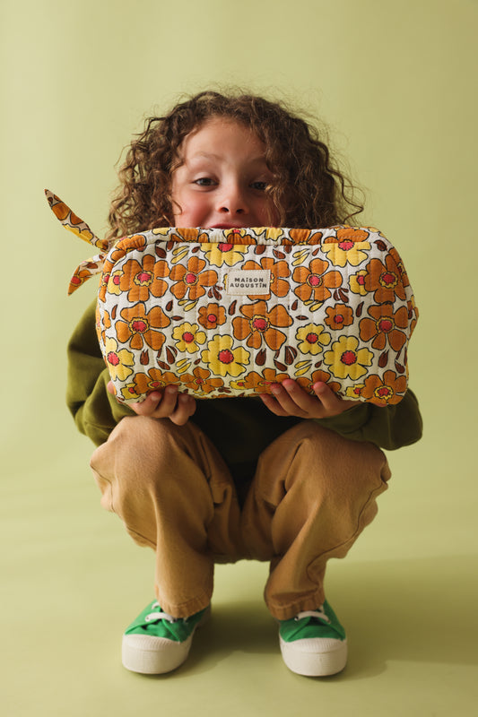 Trousse de toilette Flower doré