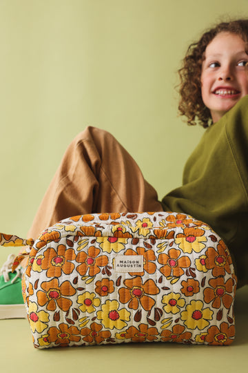 Trousse de toilette Flower doré